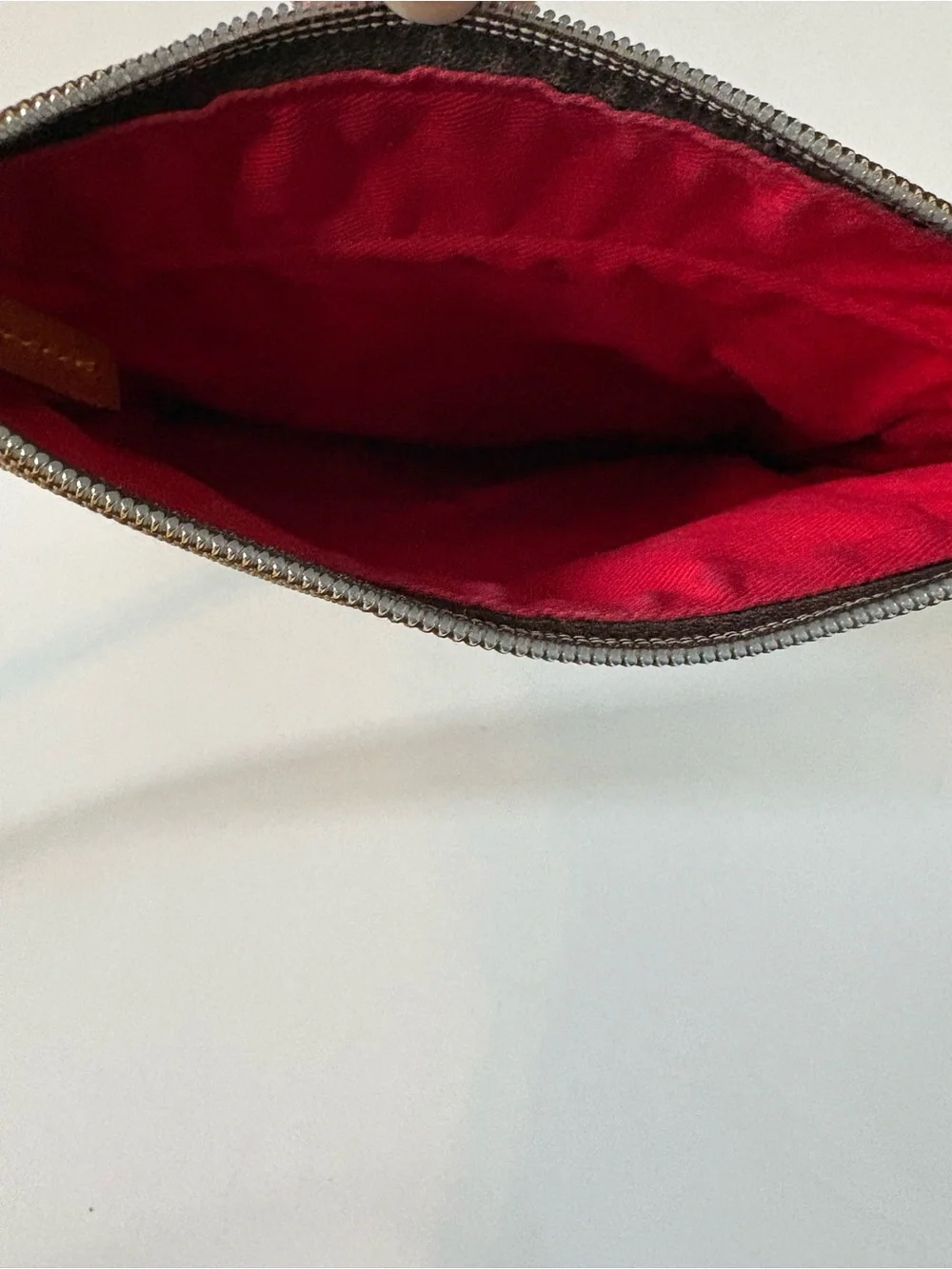 Dooney & Bourke Khaki Tan Crossbody with Brown Leather Trim